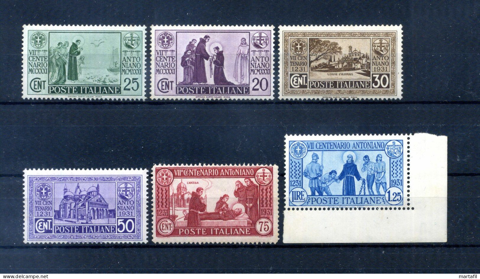 1931 REGNO 292/297 MNH **, 7° Centenario Della Morte Di S. Antonio - Neufs