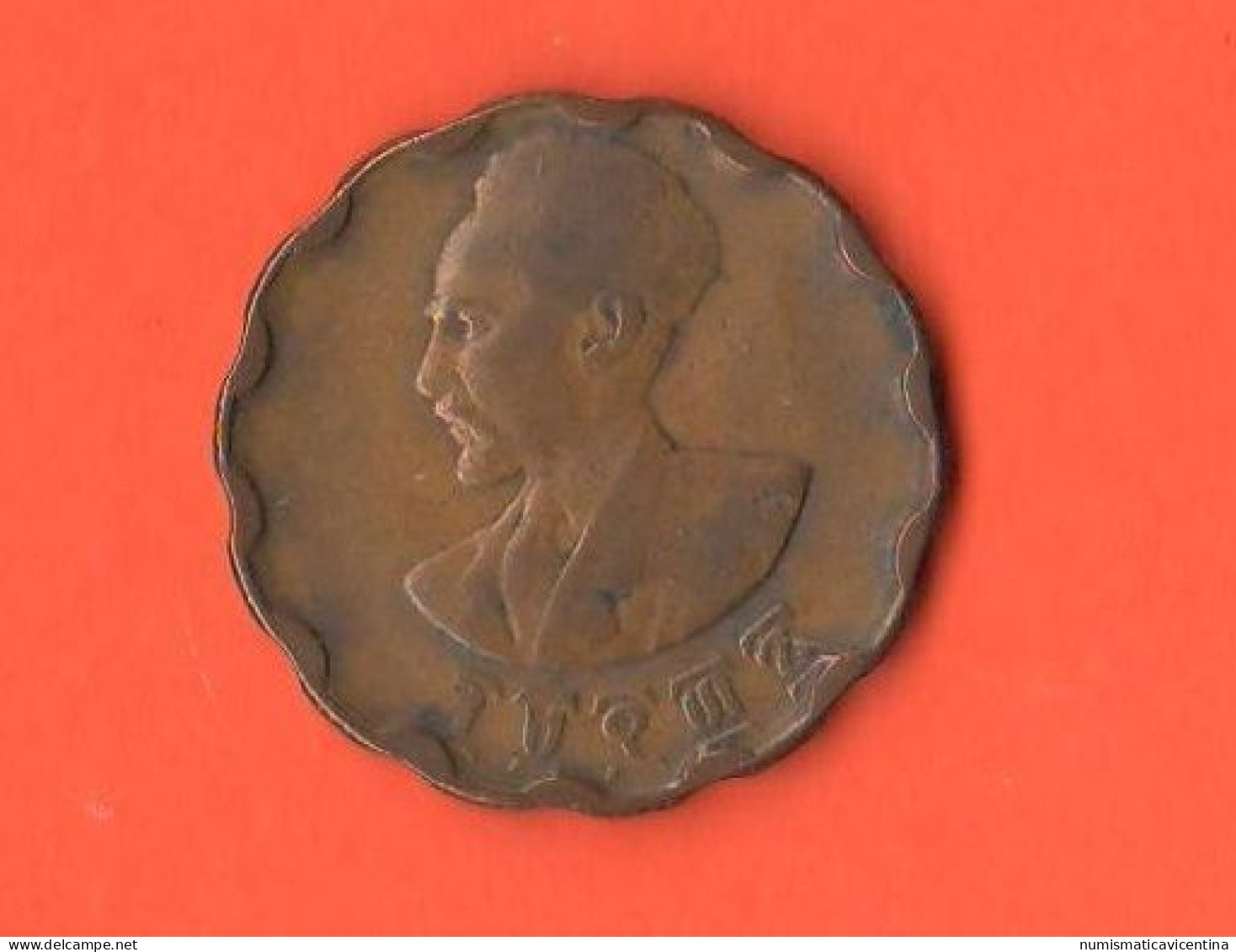 Etiopia 25 Cents 1936 Haile Selassie I° Ethiopia Copper Coin - Ethiopie