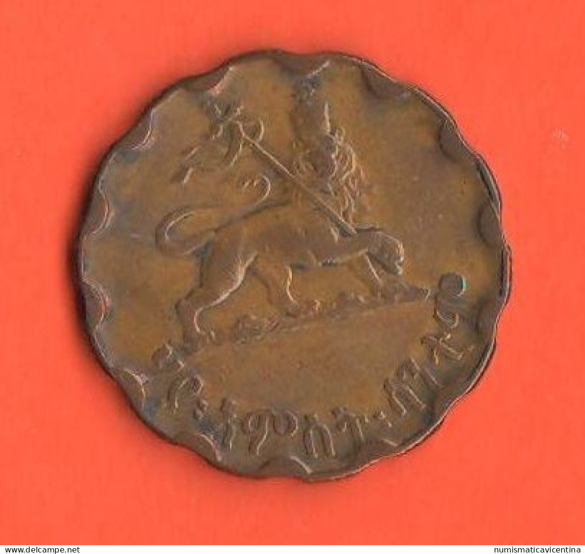 Etiopia 25 Cents 1936 Haile Selassie I° Ethiopia Copper Coin - Ethiopie