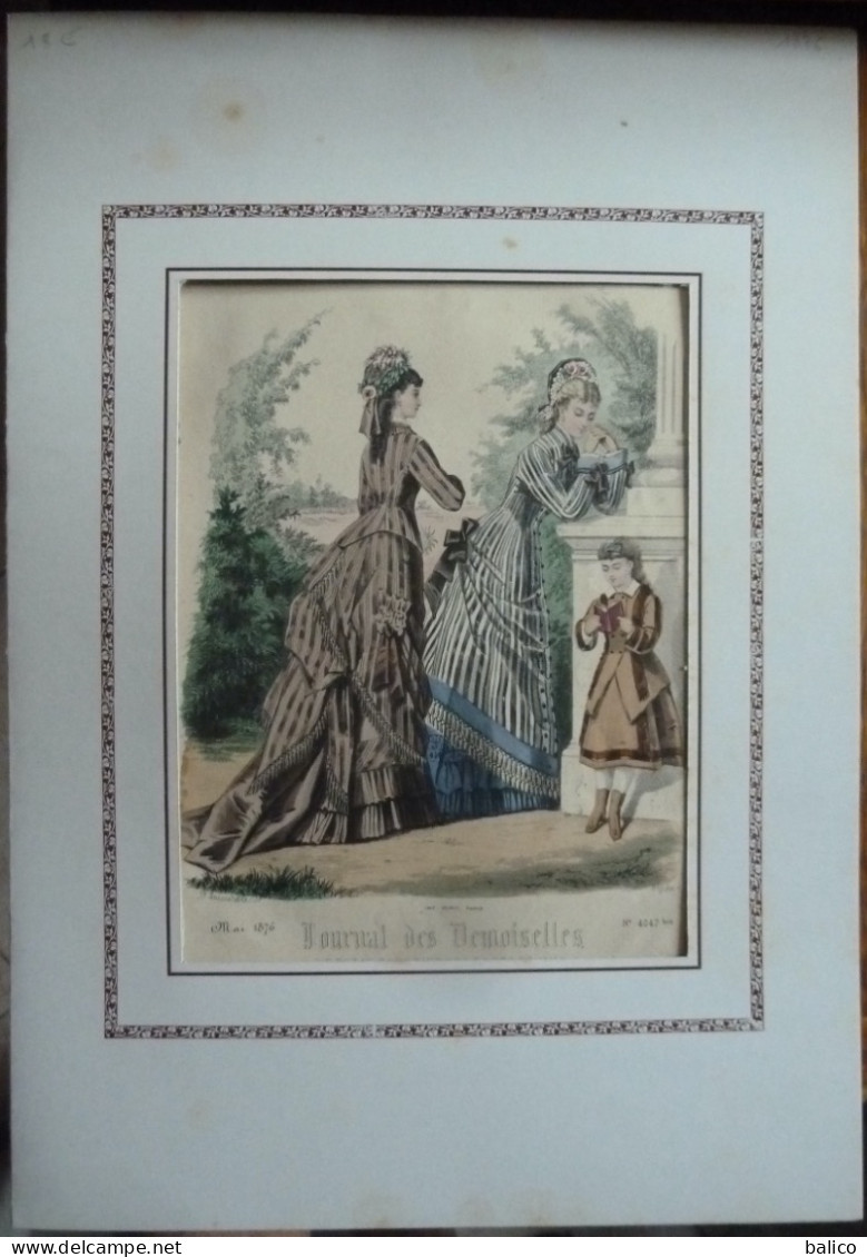 Journal Des Demoiselles 1876 - Gravure D'époque XIXème ( Déstockage Pas Cher) Réf; B 03 - Vor 1900