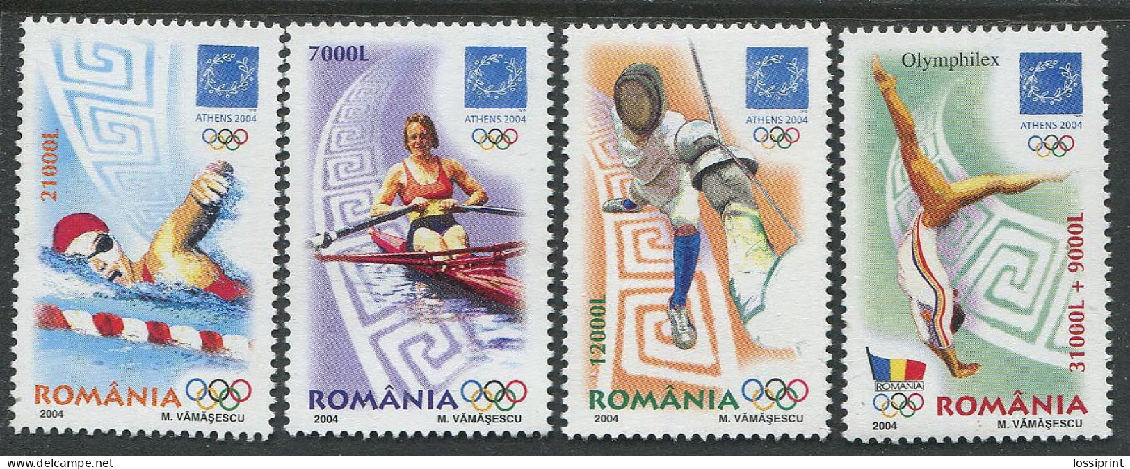 Romania:Unused Stamps Serie Athens Olympic Games 2004, MNH - Summer 2004: Athens
