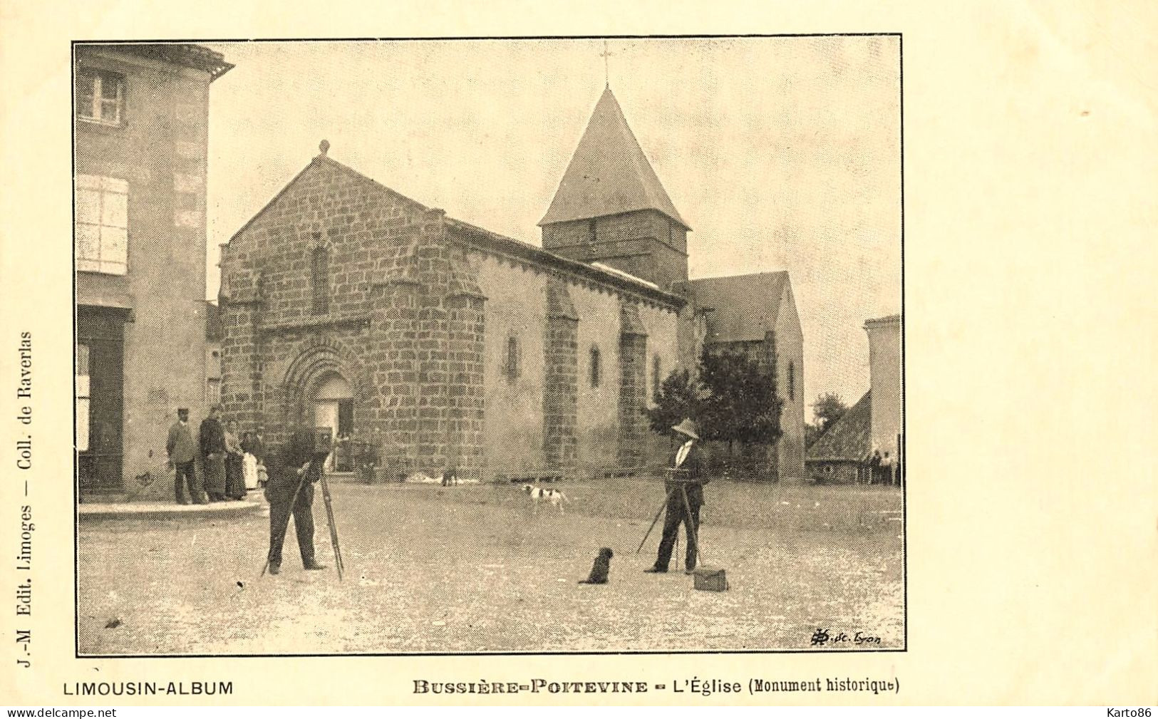 Bussière Poitevine * Photographe Et Son Appareil Photo , Place De L'église Du Village * Villageois - Bussiere Poitevine