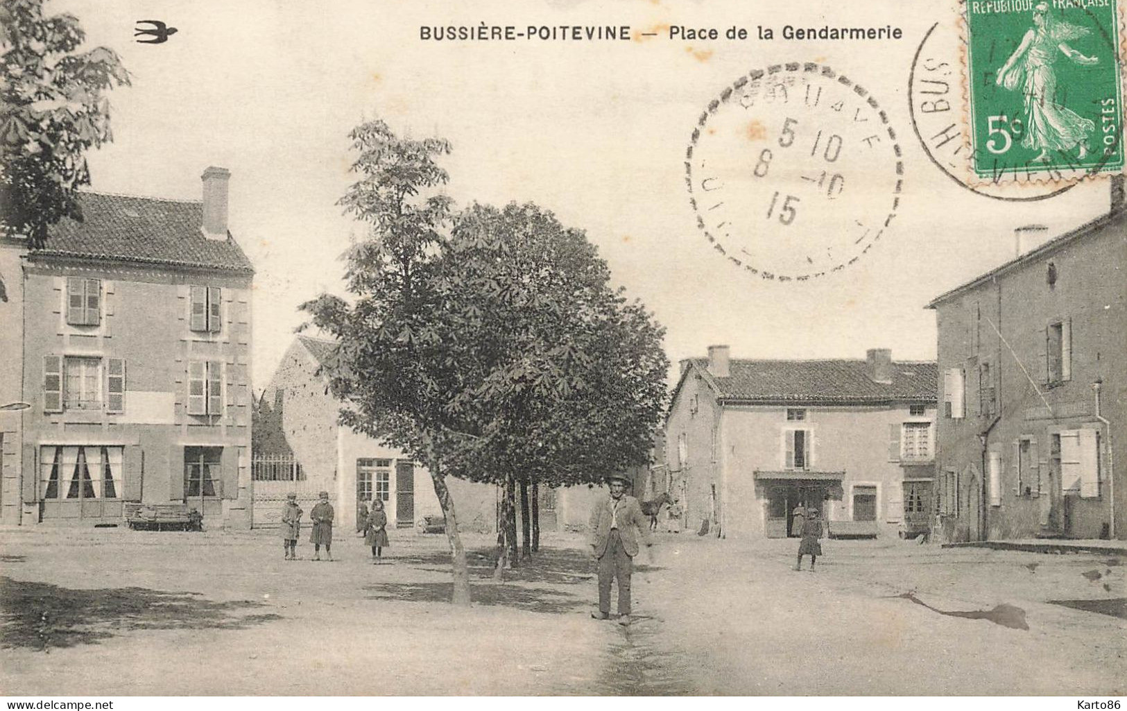 Bussière Poitevine * Place De La Gendarmerie Nationale * Enfants Villageois - Bussiere Poitevine