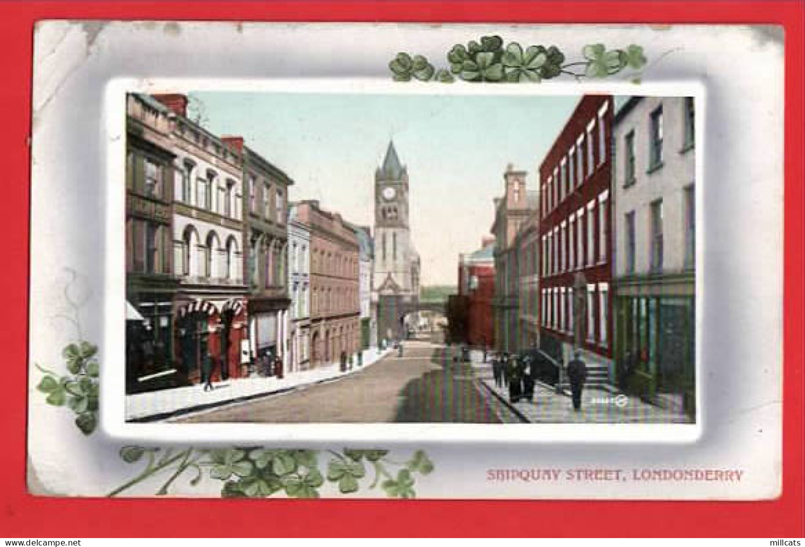 NORTHERN IRELAND   LONDONDERRY  SHIPQUAY ST   SHAMROCK BORDER  Pu 1909 - Londonderry