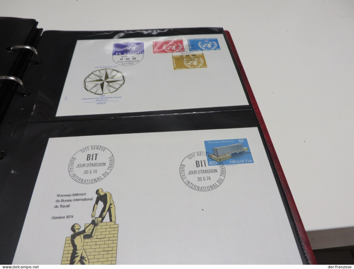 SCHWEIZ Posten  MOTIV . BELEGE mit SONDERSTEMPEL  im  RINGBINDER