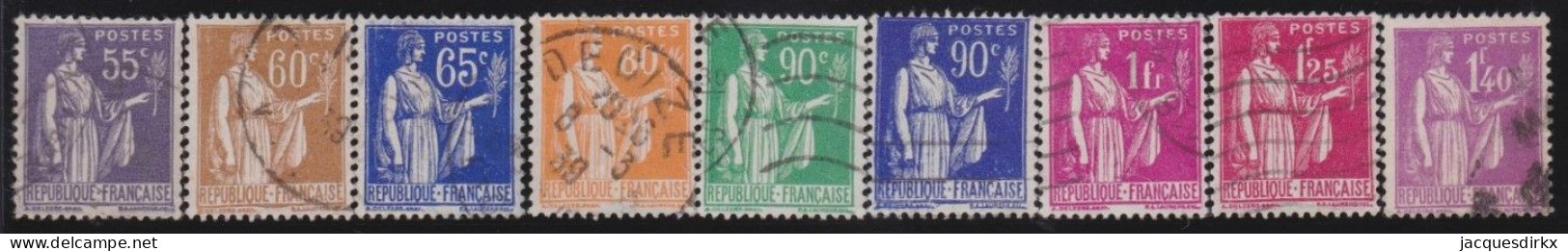 France  .  Y&T   .   363/371      .     O   .    Oblitéré - Oblitérés