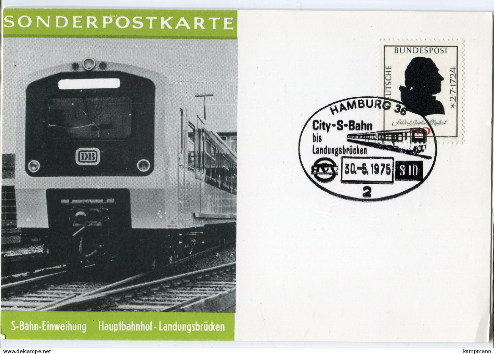 S-Bahn Einweihung Hamburg-Landungsbrücken, 1975  Ungelaufen - Métro