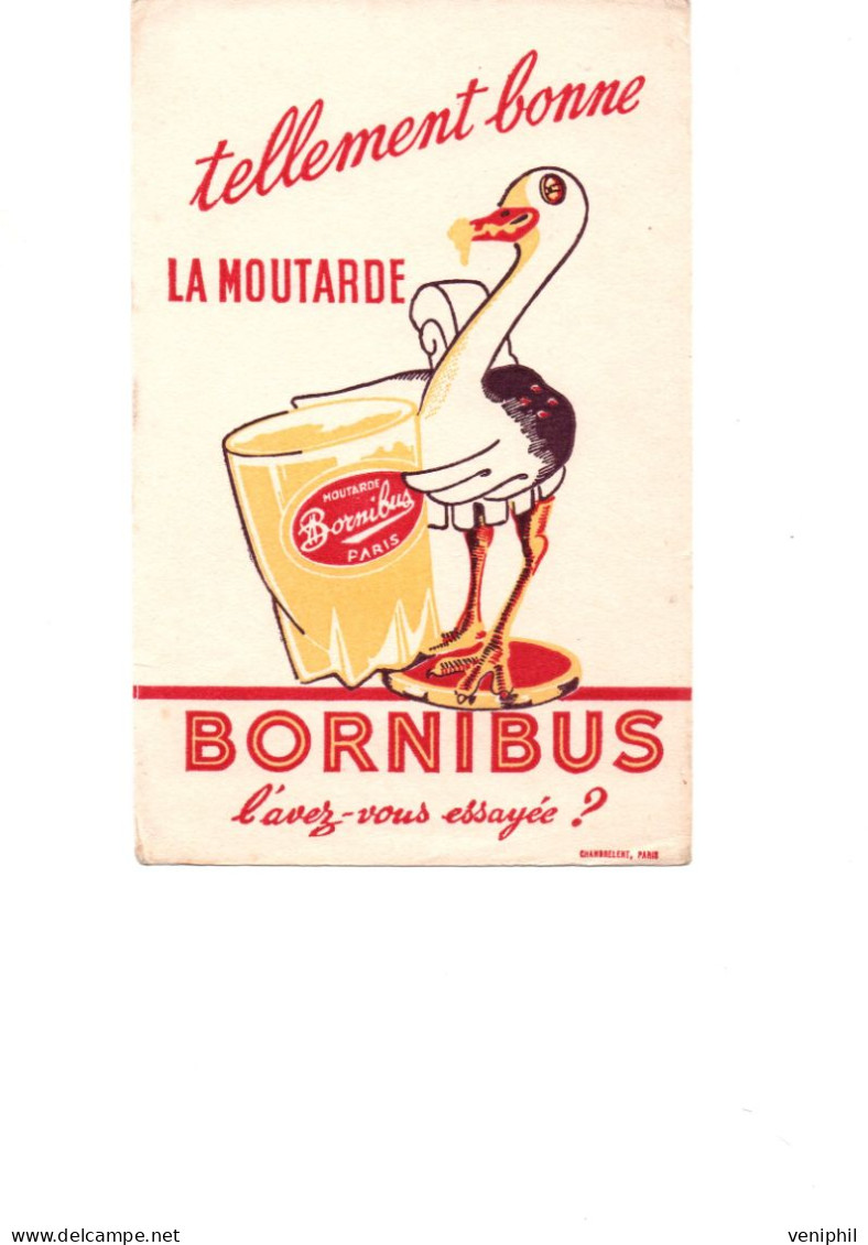 BUVARD -  PUBLICITE  LA MOUTARDE - BORNIBUS - Mostaza