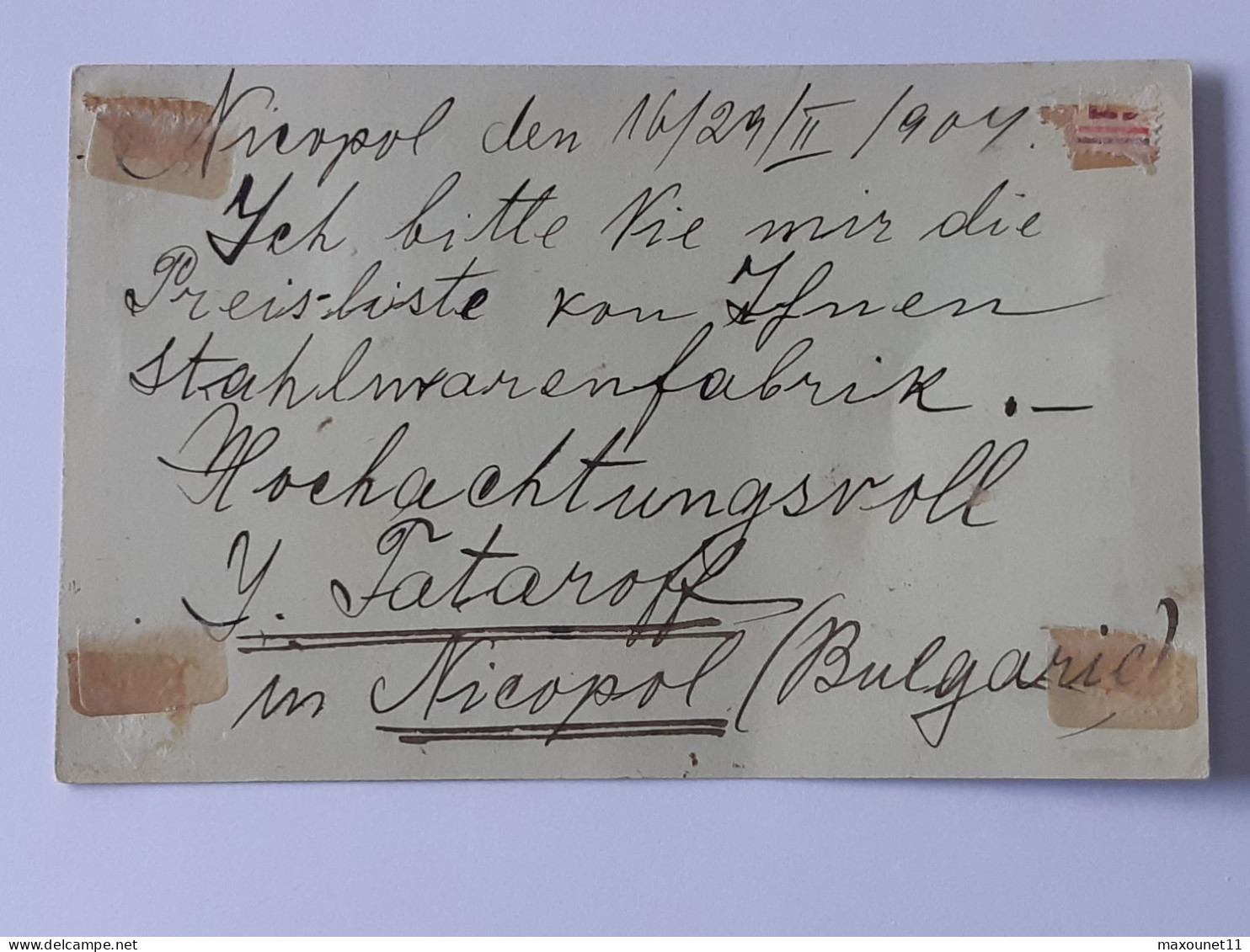 Bulgaria - Entier Postal Envoyé De Nicopol Vers Wald - Solingen .. Lot60 . - Cartes Postales