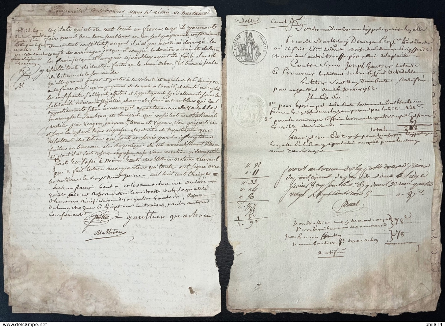 DOCUMENT NOTARIAL 1822 RIOM ISSOIRE PUY DE DOME / 16 PAGES - Manuscrits