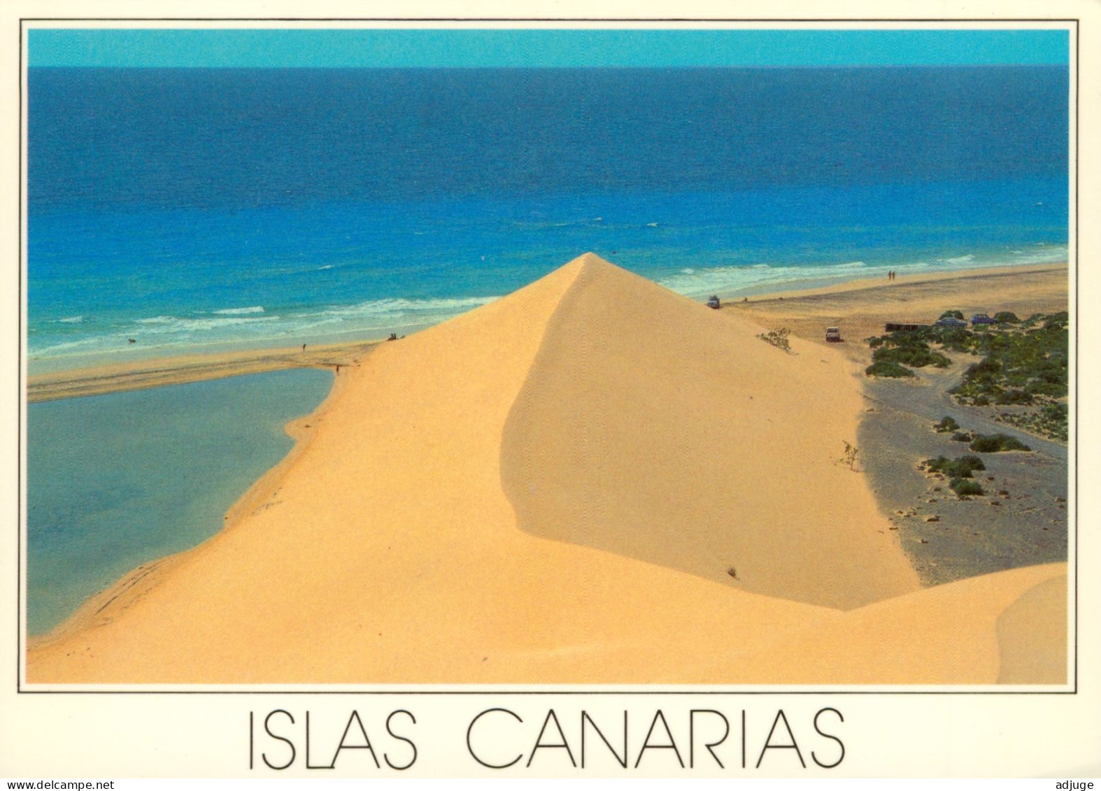 CPM- ISLAS CANARIAS - JANDIA - Dune Spectaculaire * Timbre Cervantes **2 Scans - Otros & Sin Clasificación