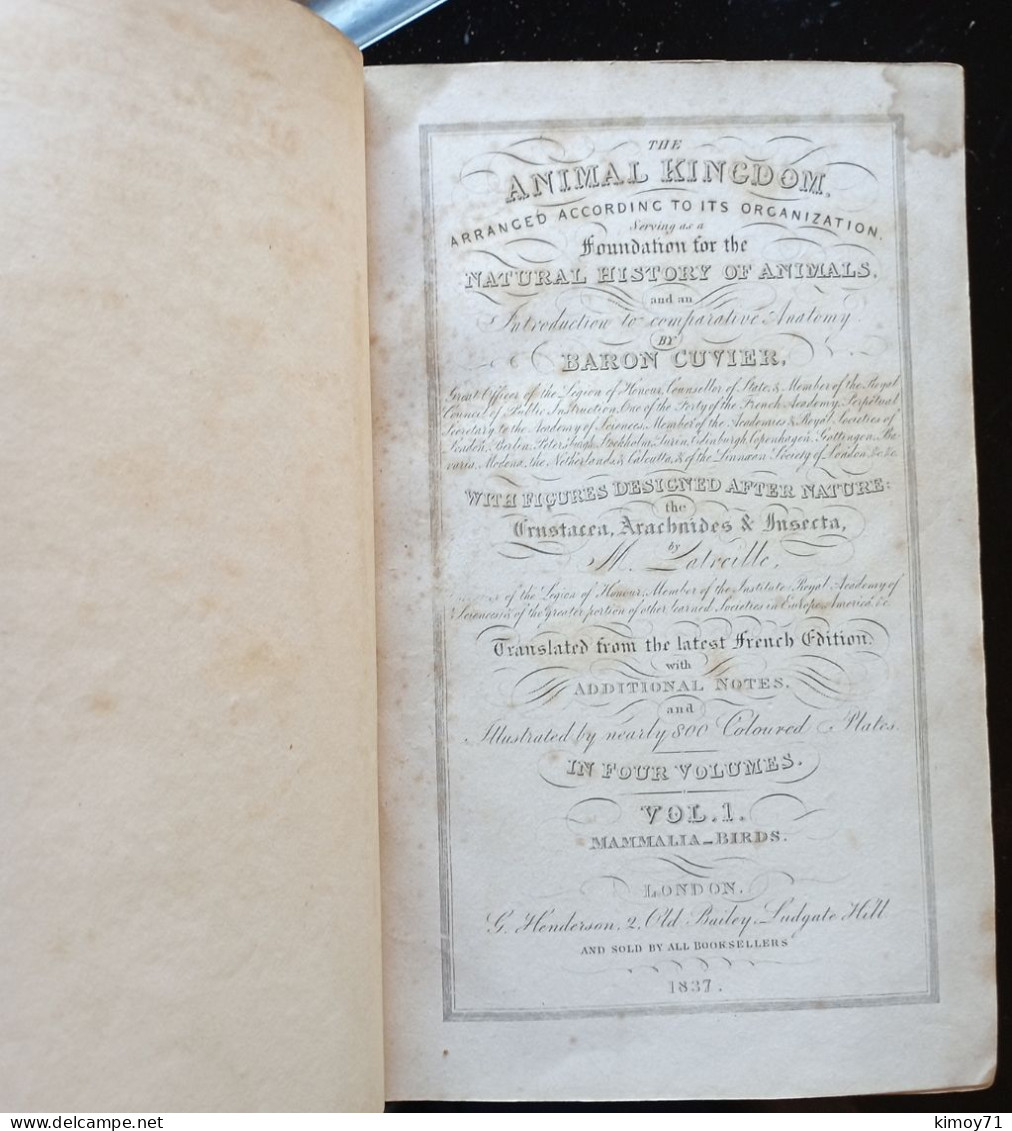 “The Animal Kingdom…” By Baron Cuvier, 1837 - 1800-1849