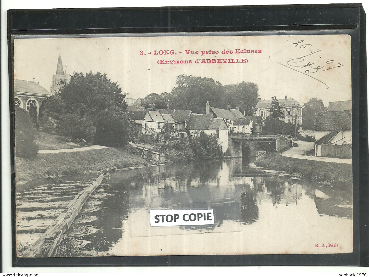 08-2023 - AIR150/1388 - SOMME - 80 - LONG Près AILLY LE HAUT CLOCHER -600 Hab - Légende Rouge - Vue Pris Des écluses - Ailly Le Haut Clocher