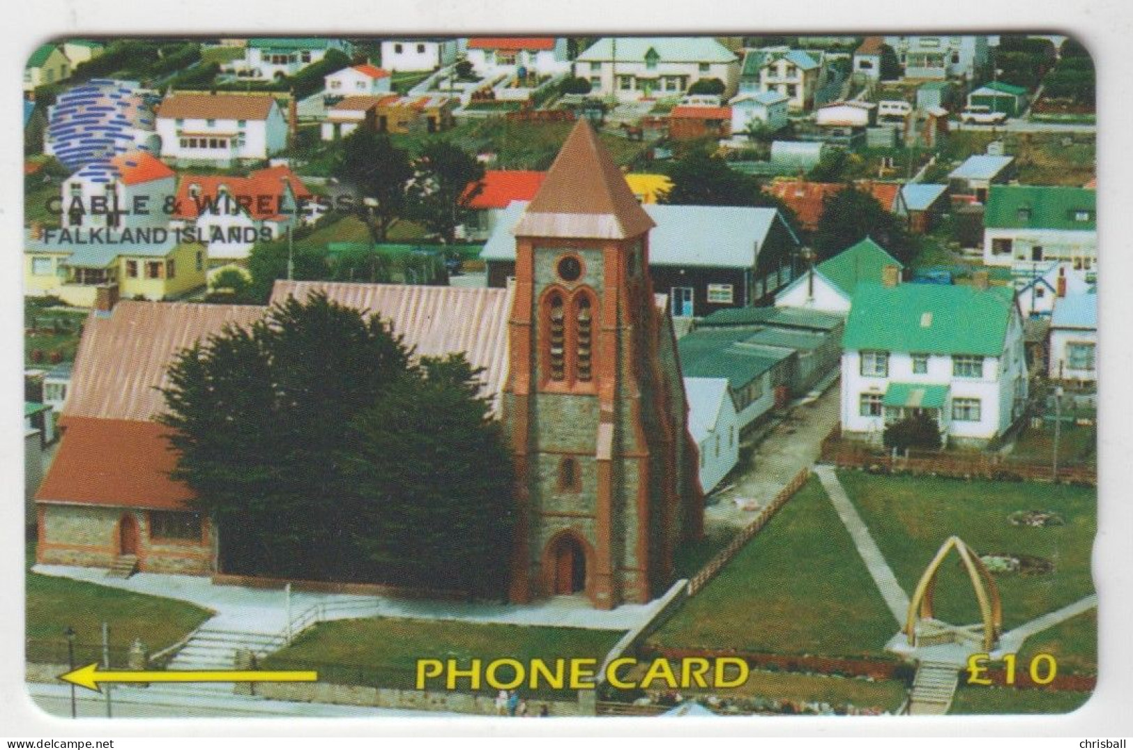 Falkland Islands Stanley Cathedral  Phonecard - Fine Used - 133CFKA - Islas Malvinas