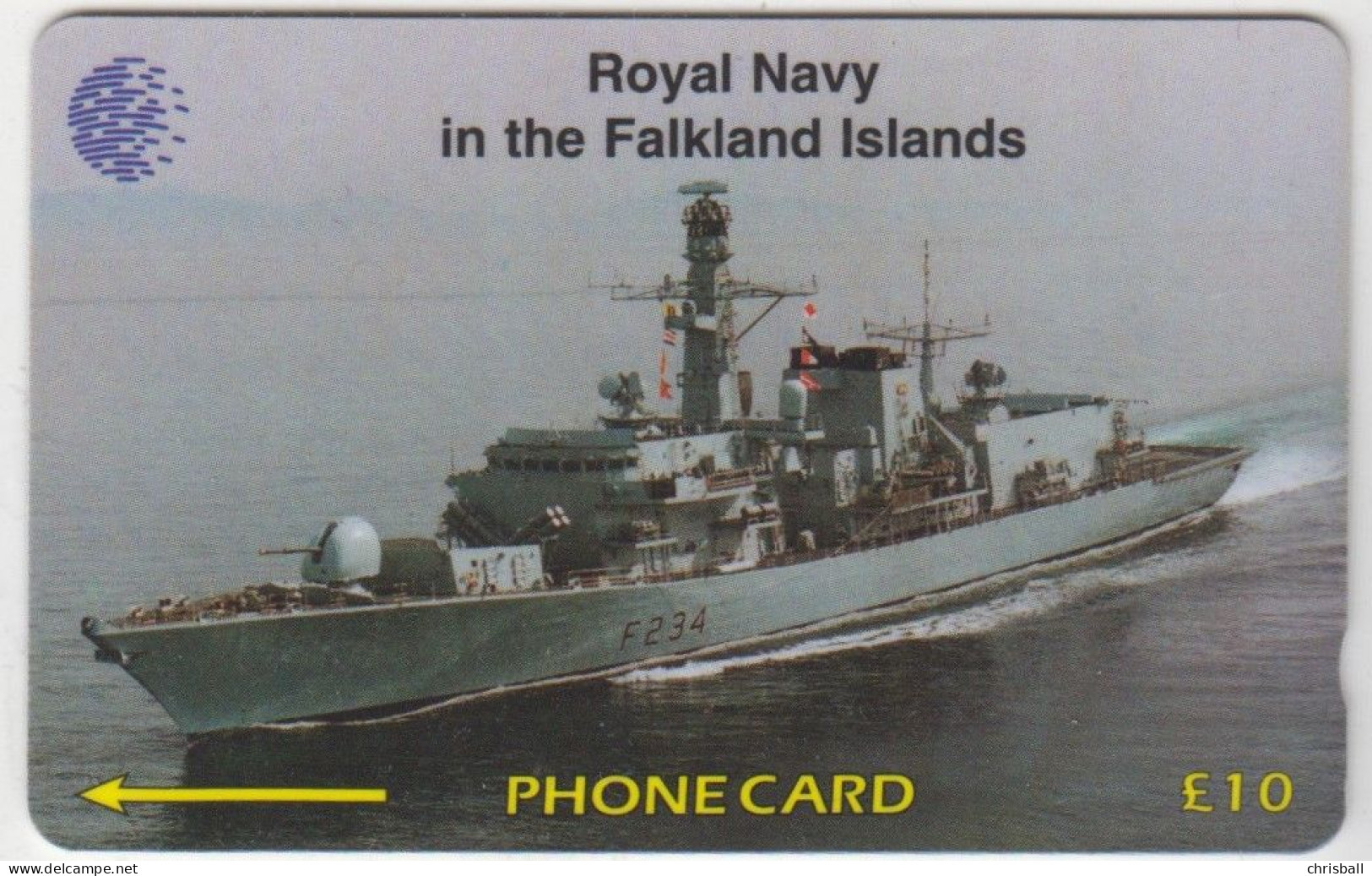 Falkland Islands HMS Iron Duke  Phonecard - Fine Used - 59CFKC - Falkland