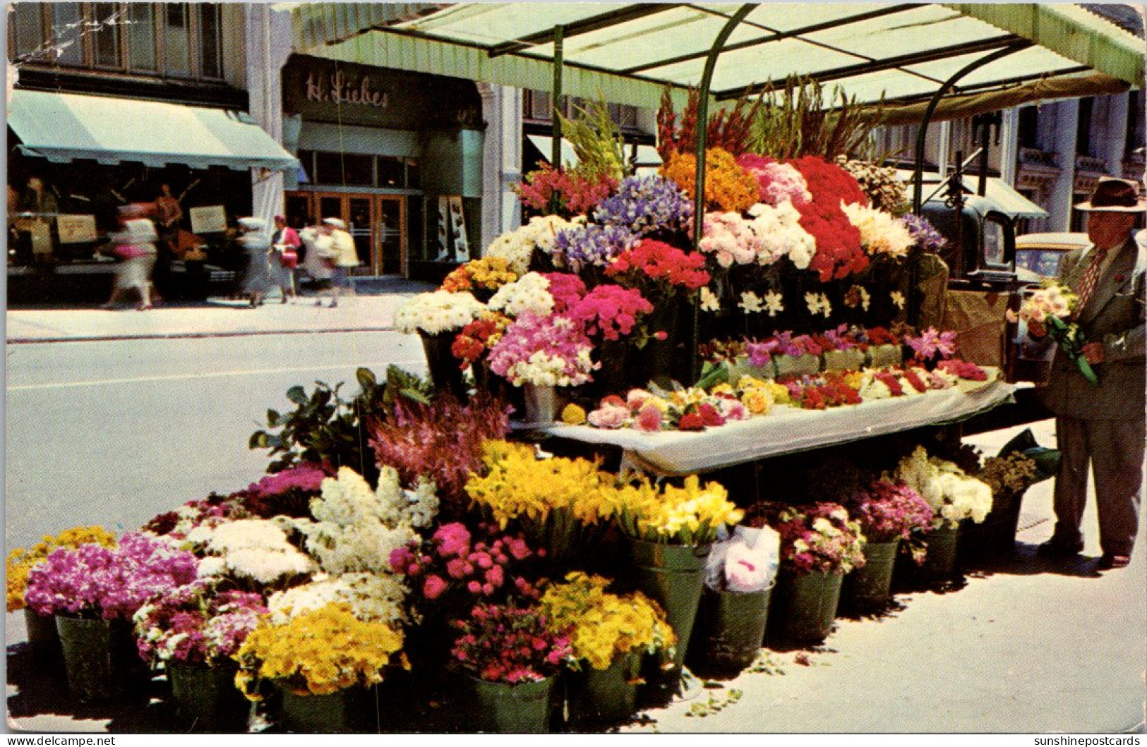 California San Francisco Sidewalk Flower Stands 1962 - San Francisco