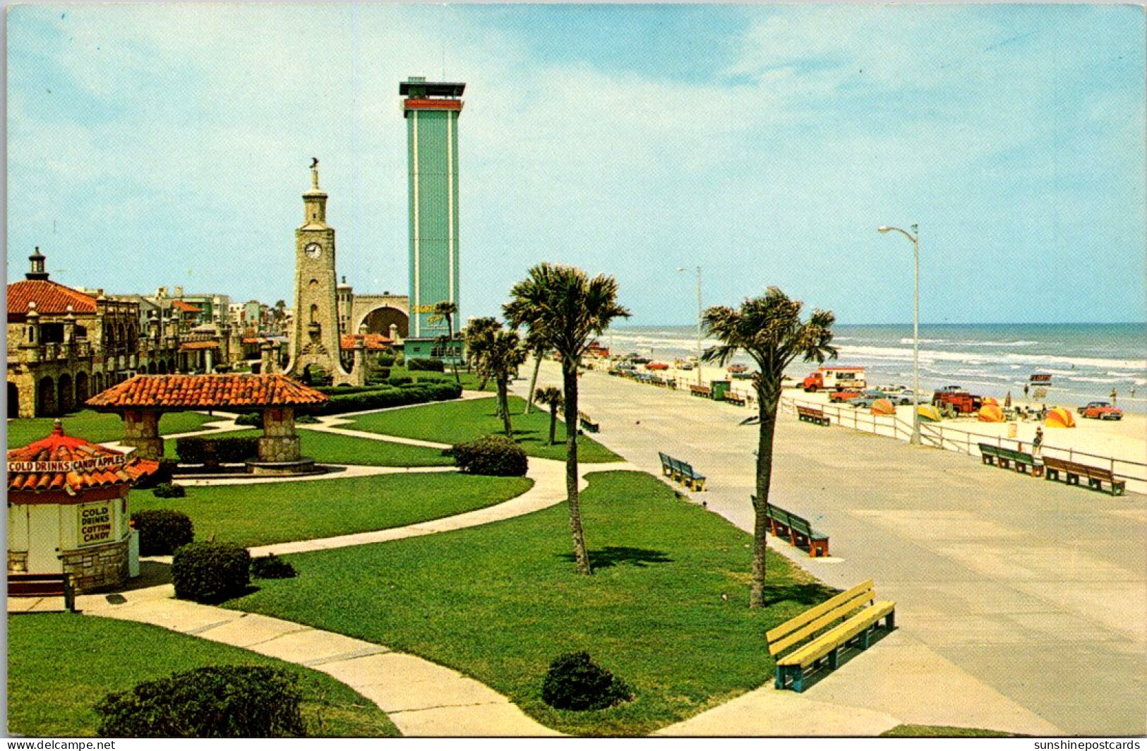 Florida Daytona Beach New Lookout Tower And Clock - Daytona