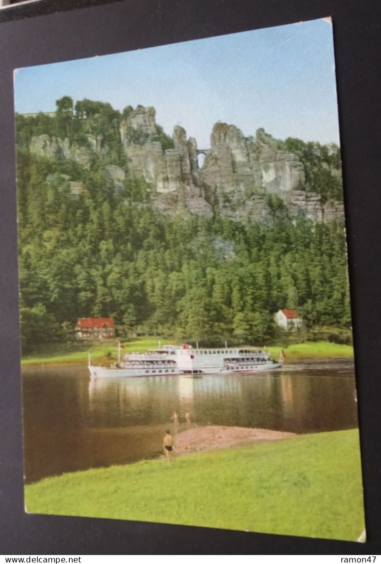 Bastei Mit Luxuqmotorschiff - Sächs. Schweiz - A. & R. Adam, Dresden - Bastei (sächs. Schweiz)