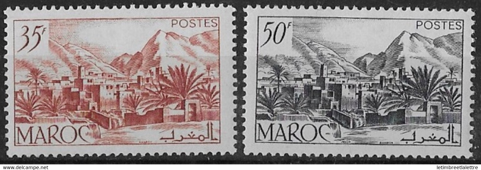 Maroc - YT N° 292 Et 293 ** - Neuf Sans Charnière - 1950 - Neufs