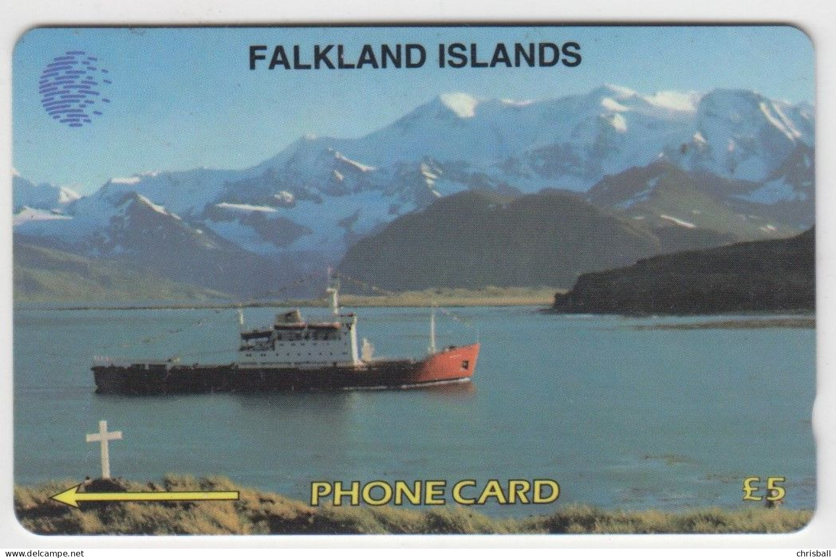 Falkland Islands  Phonecard - (RRS Bransfield ) - Fine Used 5CFKA - Falkland