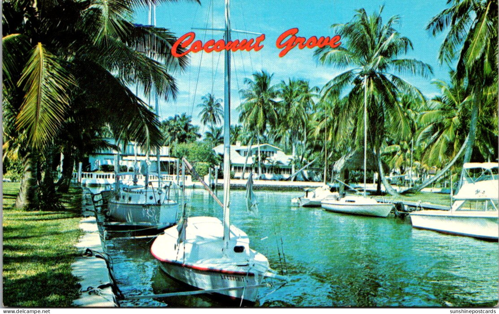 Florida Miami Coconut Grove Typical Waterway - Miami