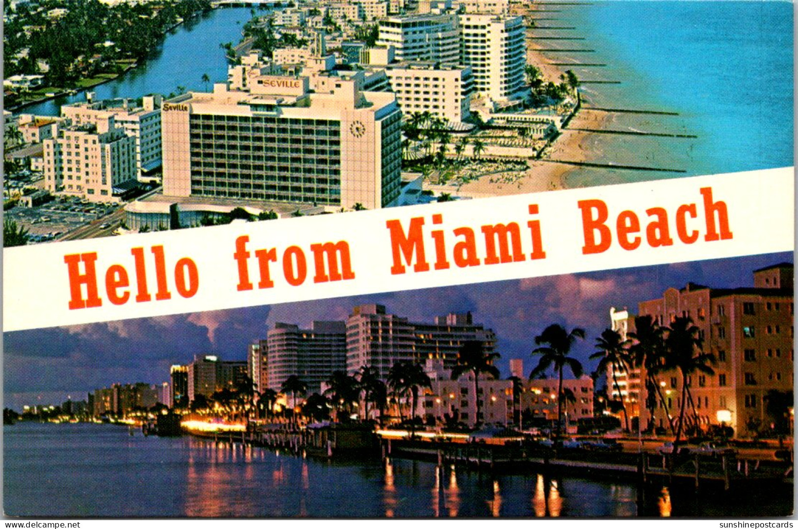 Florida Greetings Hello From Miami Beach Split View - Miami Beach