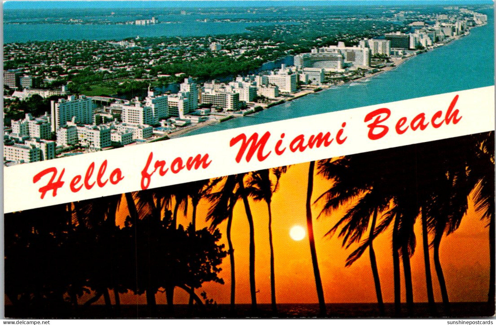 Florida Greetings Hello From Miami Beach Split View - Miami Beach