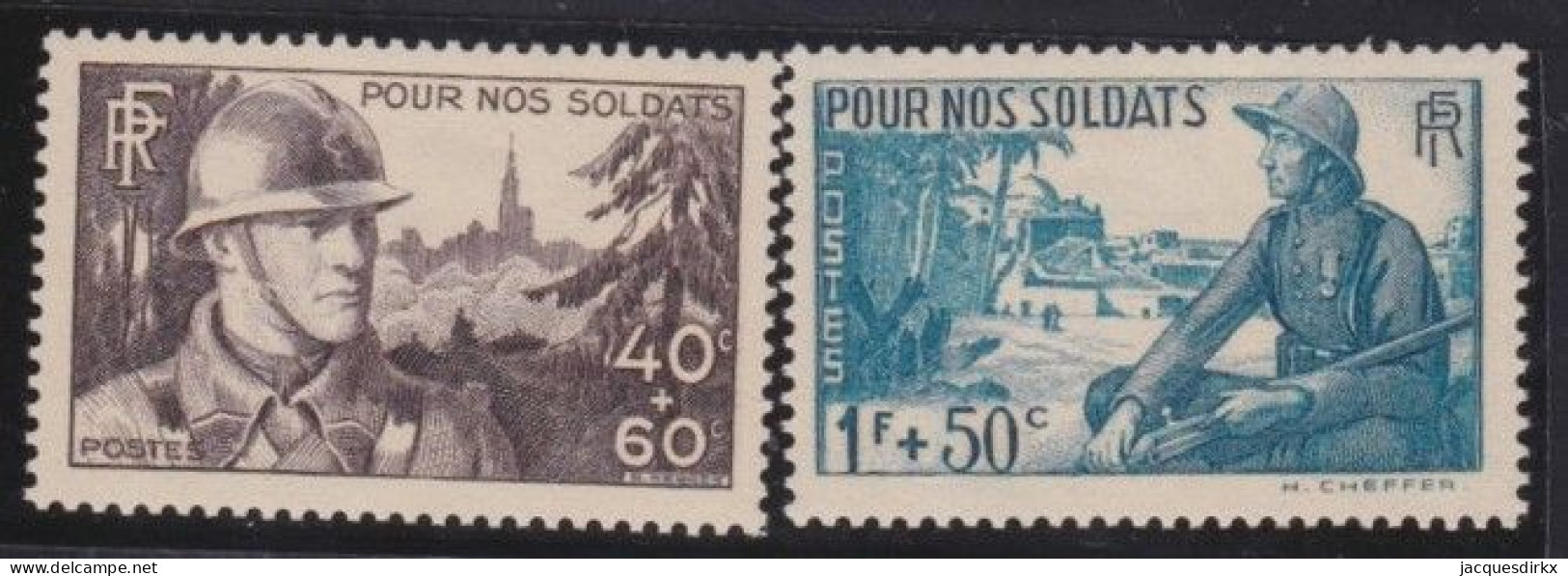 France  .  Y&T   .   451/452     .     **      .     Neuf Avec Gomme Et SANS Charnière - Unused Stamps