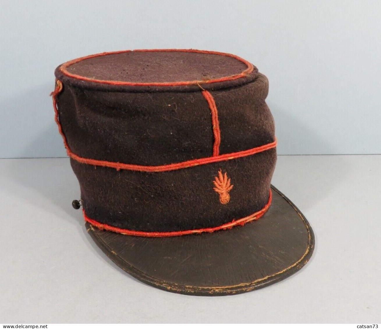 KEPI MODELE 1884 TROUPE SAPEURS POMPIERS FORME HAUTE POMPIERS DE PARIS - Casques & Coiffures