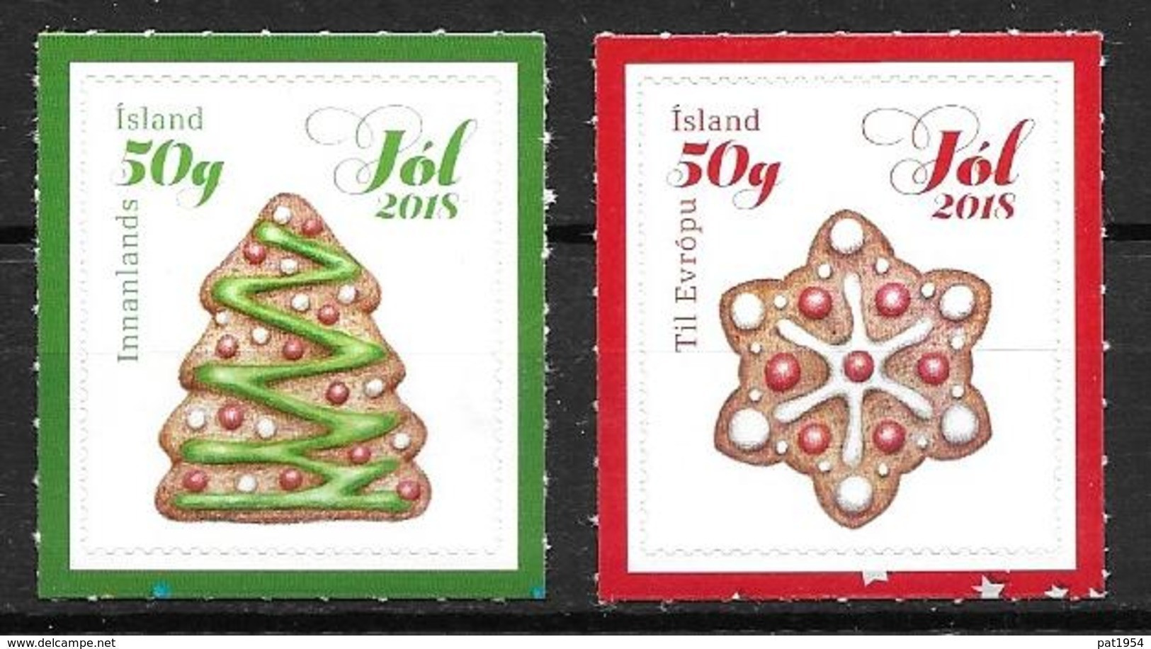 Islande 2018 N°1499/1500 Neufs Noël - Nuevos