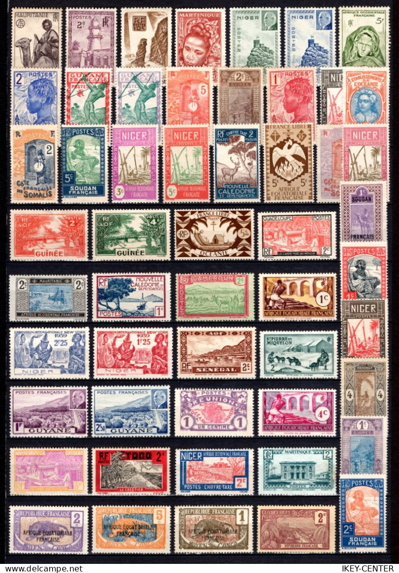 2255-INTERESTING LOT Of UNUSED MNG STAMPS (not Gum-hinged) From FRENCH COLONIES.LOTE De Sellos NUEVOS De EXCOLONIAS FR - Collections