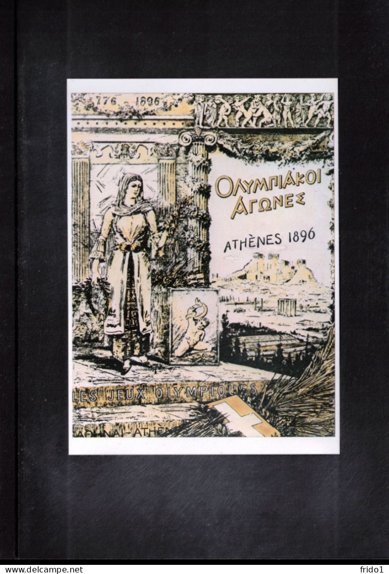 France 1896 Olympic Games Athens Interesting Postcard - Poster Of Olympic Games - Zomer 1896: Athene