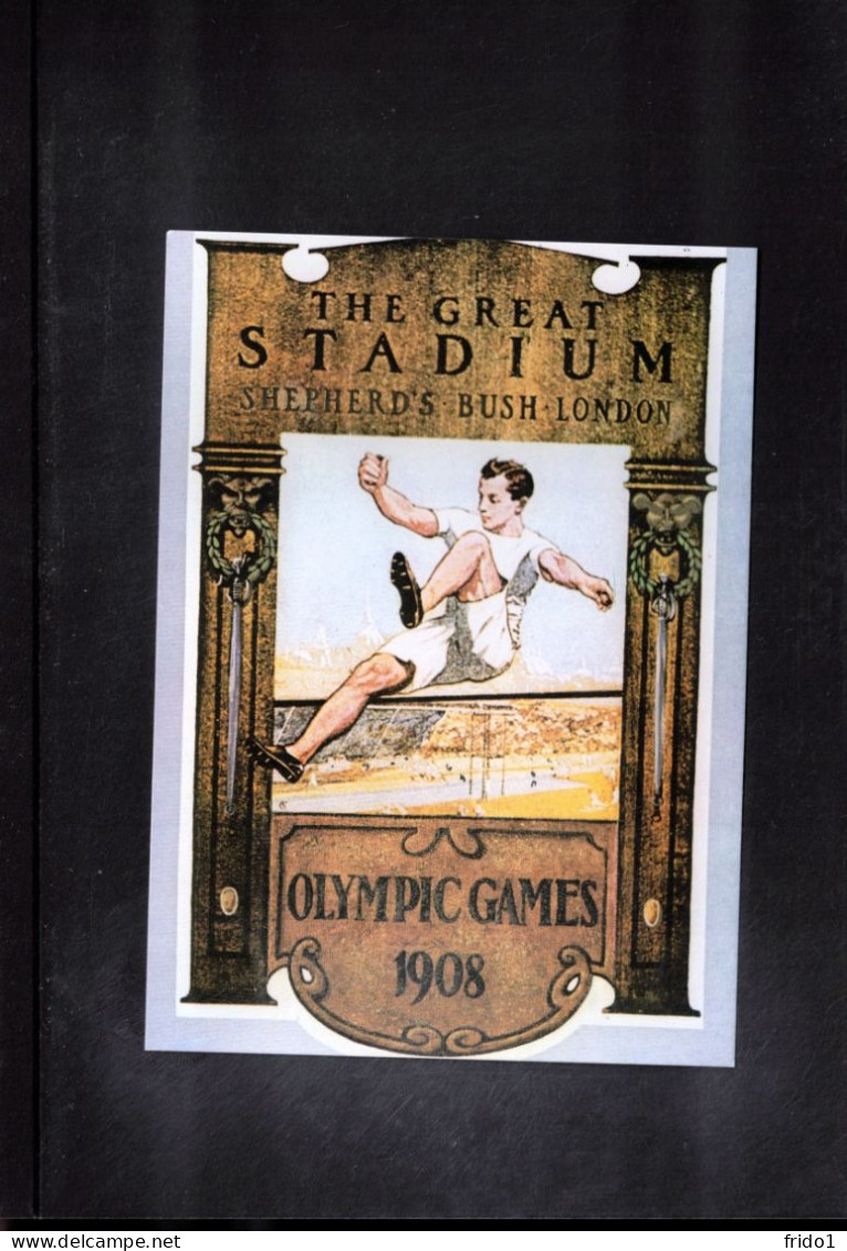 France 1908 Olympic Games London Interesting Postcard - Poster Of Olympic Games - Verano 1908: Londres