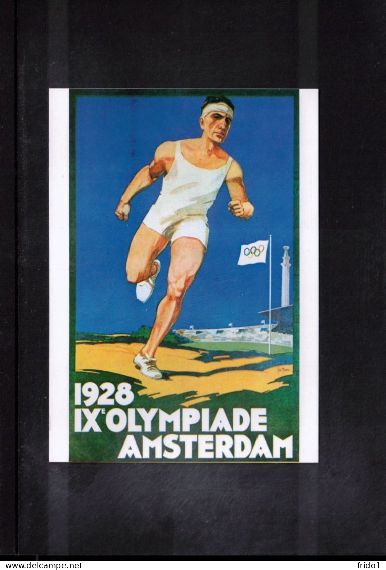 France 1928 Olympic Games Amsterdam Interesting Postcard - Poster Of Olympic Games - Estate 1928: Amsterdam