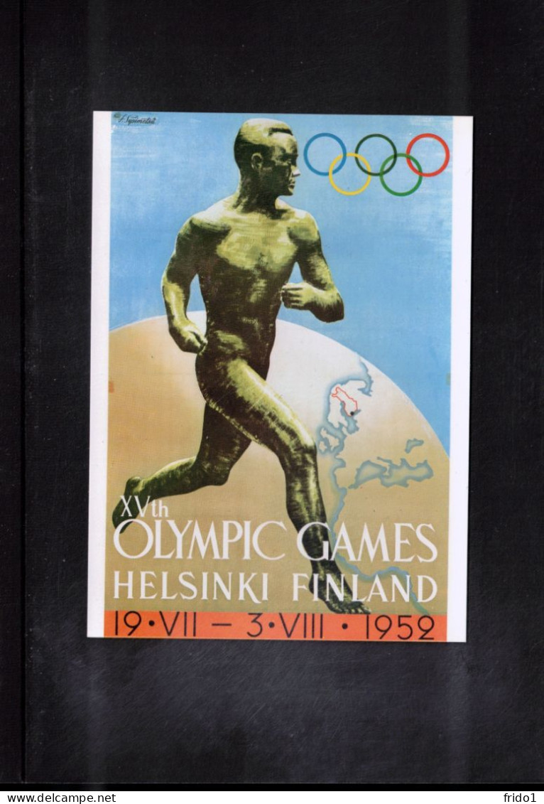 France 1952 Olympic Games Helsinki Interesting Postcard - Poster Of Olympic Games - Verano 1952: Helsinki