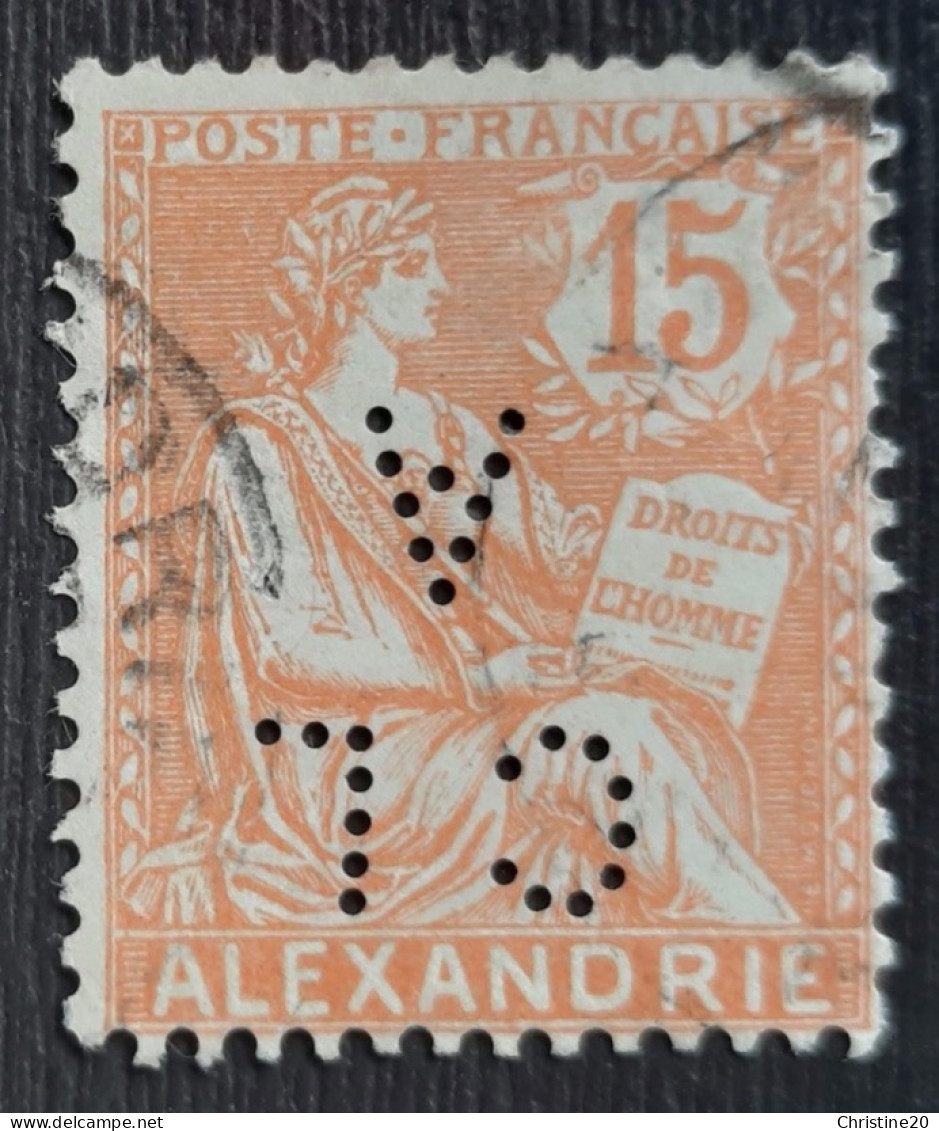 Alexandrie  1902/03 N°25 Ob Perforé CL A TB - Oblitérés