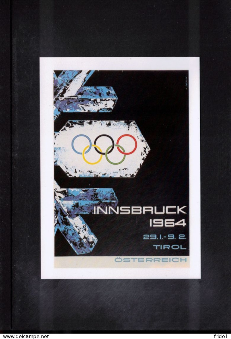 France 1964 Olympic Games Innsbruck Interesting Postcard - Poster Of Olympic Games - Inverno1964: Innsbruck