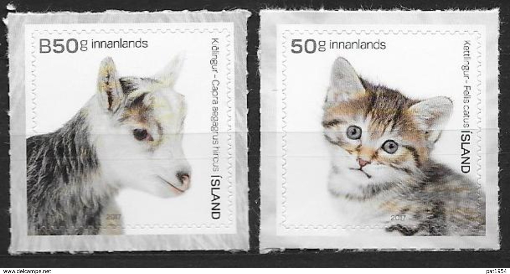 Islande 2017 N°1456/1457 Neufs  Petits Animaux, Chatons Et Chevreaux - Nuevos