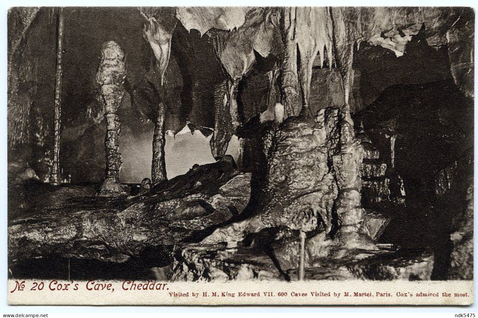 CHEDDAR : COX'S CAVE, KING EDWARD, M. MARTEL... / SOUTHERNDOWN, MARINE HOTEL (HUME RATHEY) - Cheddar