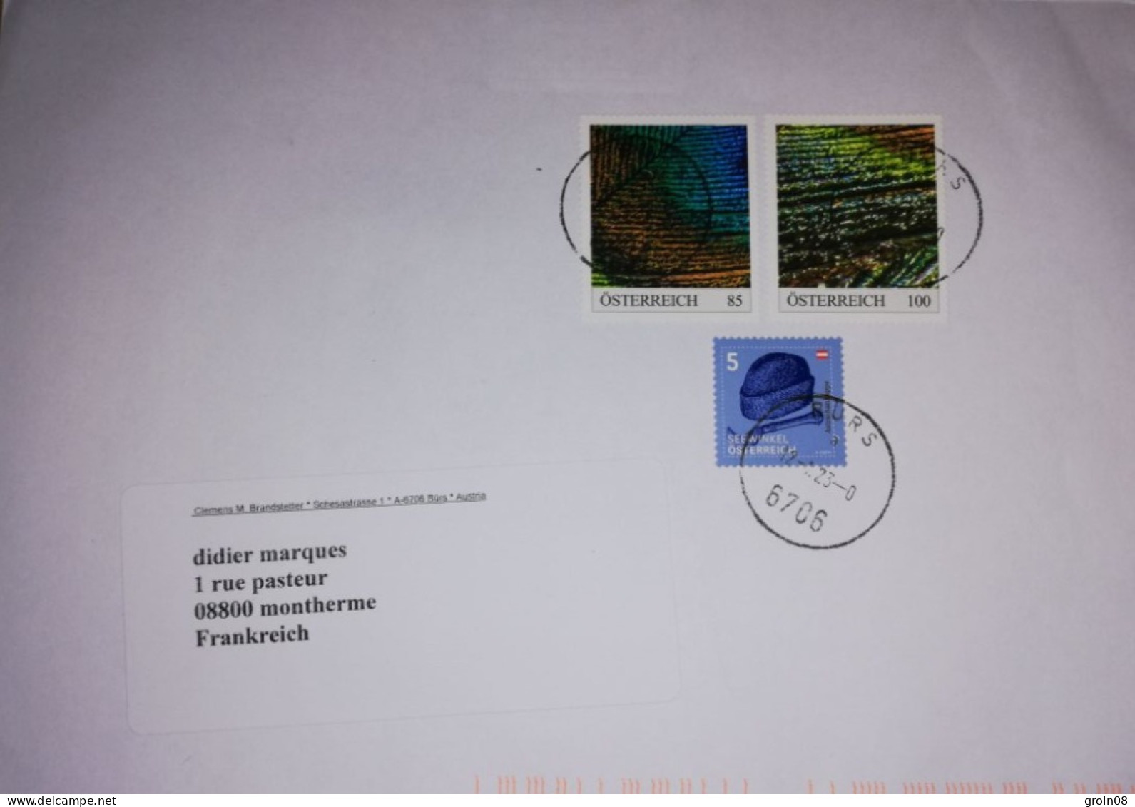 Enveloppe Ayant Vayagée En 2023 3844 - Lettres & Documents