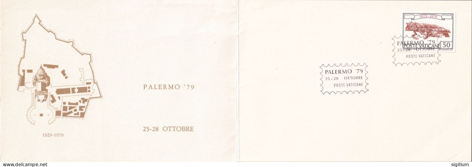VATICANO 1999 - ESPOSIZIONE PALERMO '79 - LIBRETTO CON TIMBRO UFFICIALE DELLA MANIFESTAZIONE - Andere & Zonder Classificatie