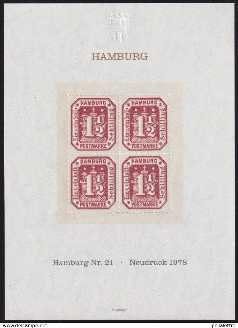 ALLEMAGNE / HAMBURG - Mi.21 1978 NEUDRUCK (Nordposta 81) - Nr.1864 - Hamburg