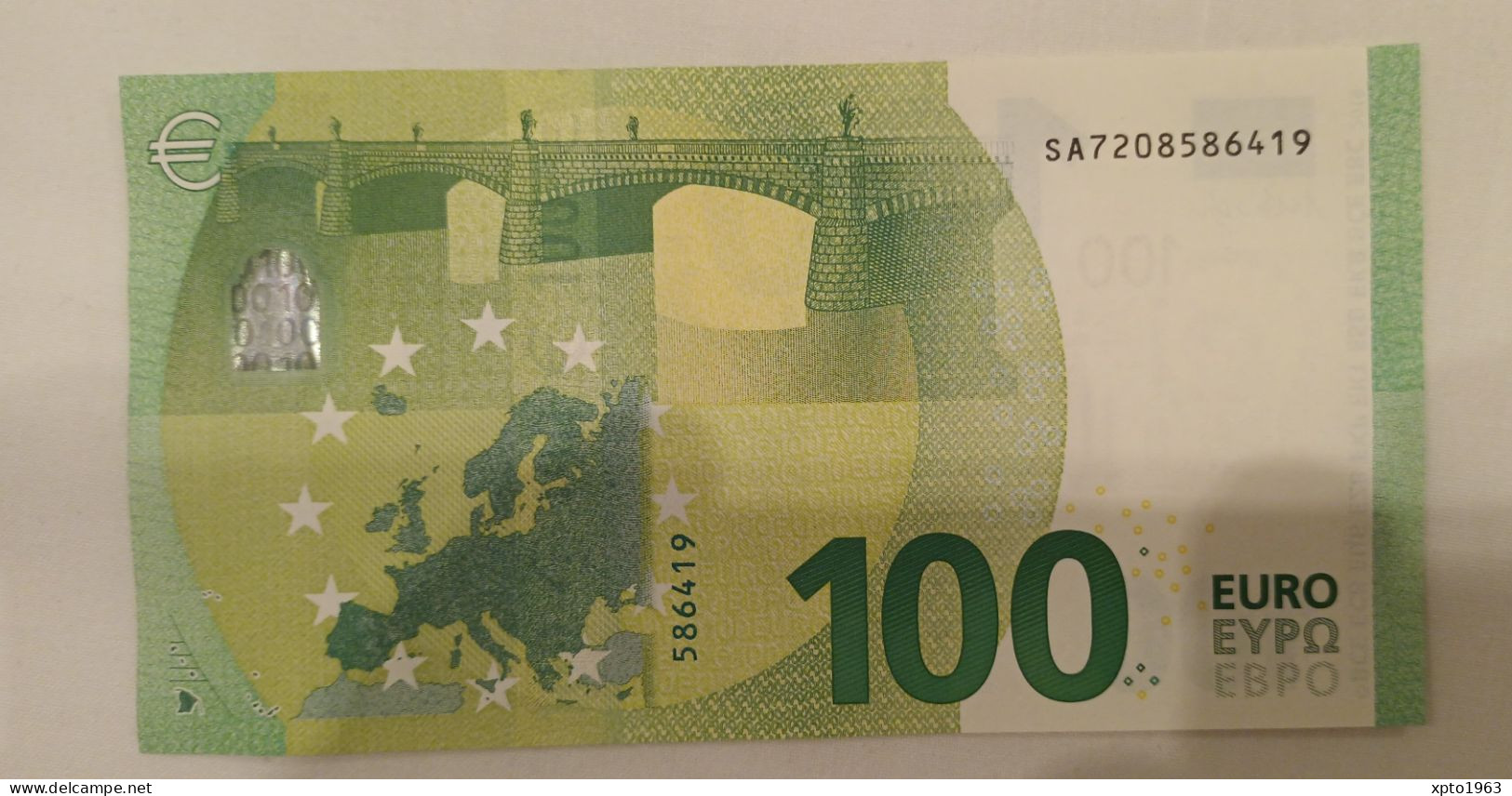100 Euro ITALY - ITALIA S007 G5 - Serial Number SA7208586419 - UNC NEUF FDS - 100 Euro