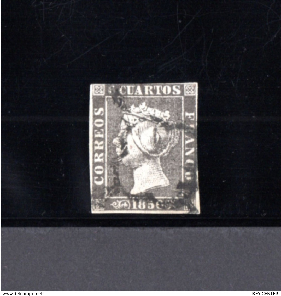 3024-ESPAÑA-SPAIN-ESPAGNE-SPANIEN.1850.ISABEL II.Edifil Nº 1A. Stamp USED. Sello Usado.SIN DEFECTOS - Usados