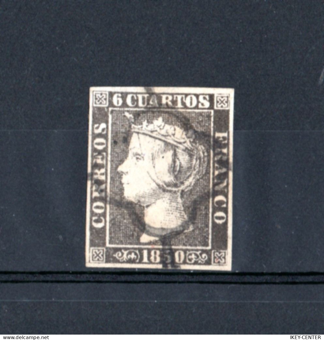 1356-ESPAÑA-SPAIN-ESPAGNE-SPANIEN.1850.ISABEL II.Edifil Nº 1A. Stamp USED. Sello Usado. - Usados