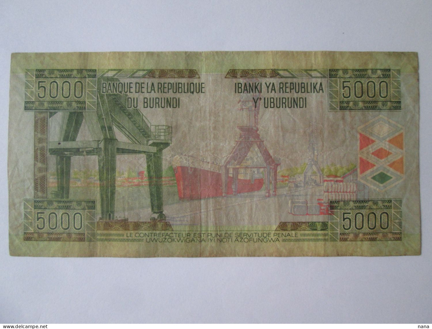 Burundi 5000 Francs 2011 Banknote Rare Year,see Pictures - Burundi