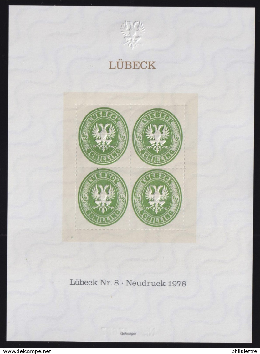 ALLEMAGNE / LÜBECK - Mi.8  1978 NEUDRUCK (1979 Lübeck-Travemünde-Helsinki Floating Exhibition) - Nr.17687 - Lübeck