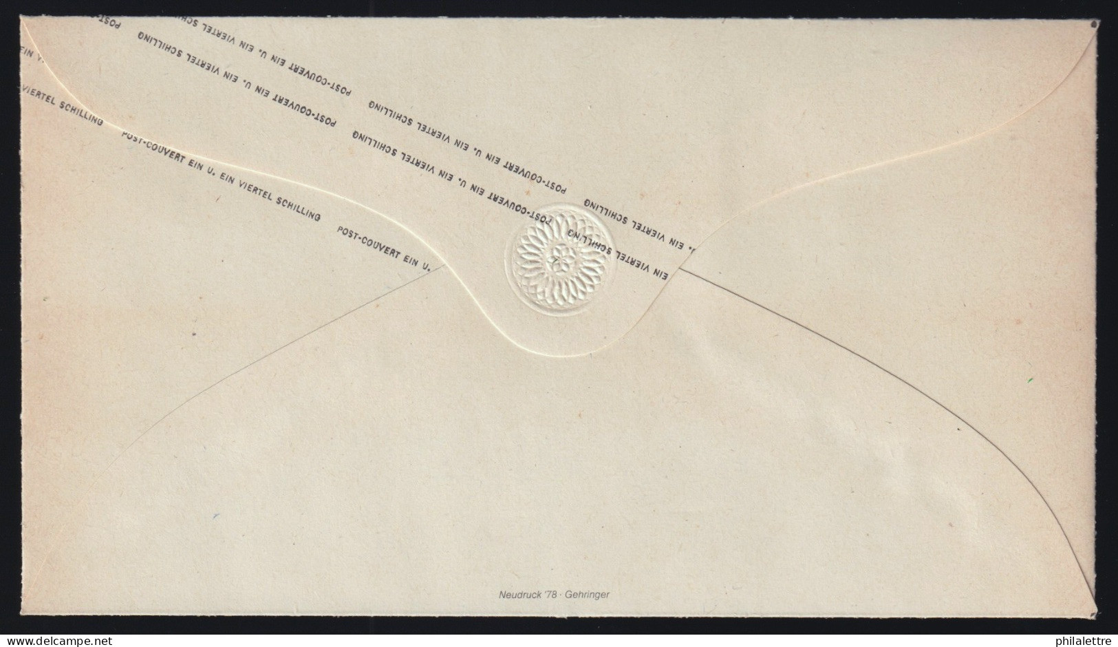ALLEMAGNE / HAMBURG - 1-1/4s Grey-lilac Envelope 1978 NEUDRUCK ("Hamburger Wappen" Watermark / Wasserzeicjen) - Hambourg