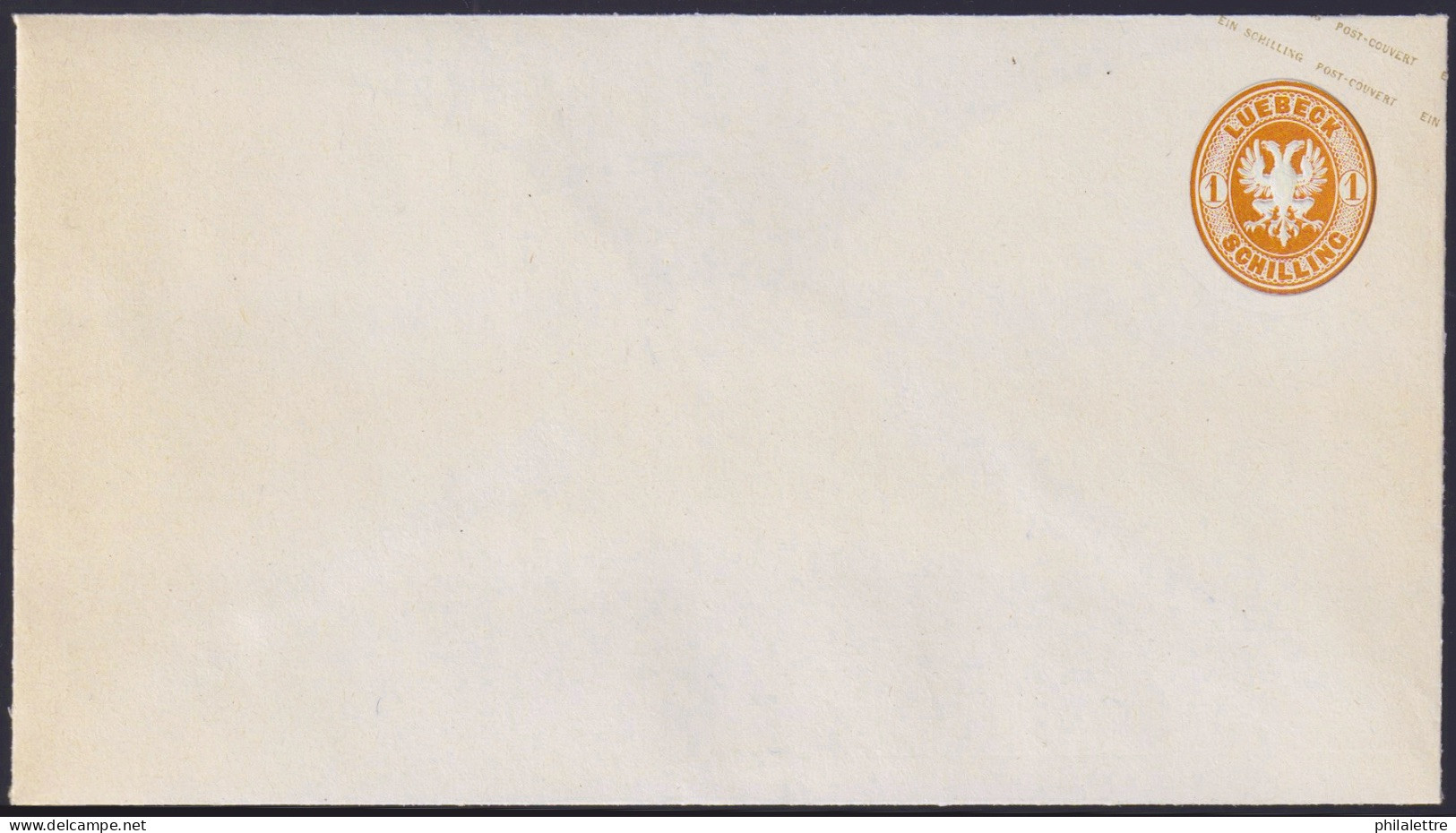 ALLEMAGNE / LÜBECK - 1s Orange Envelope 1978 NEUDRUCK (Mi.U7 / Überdruck "SCHILLING") - Luebeck