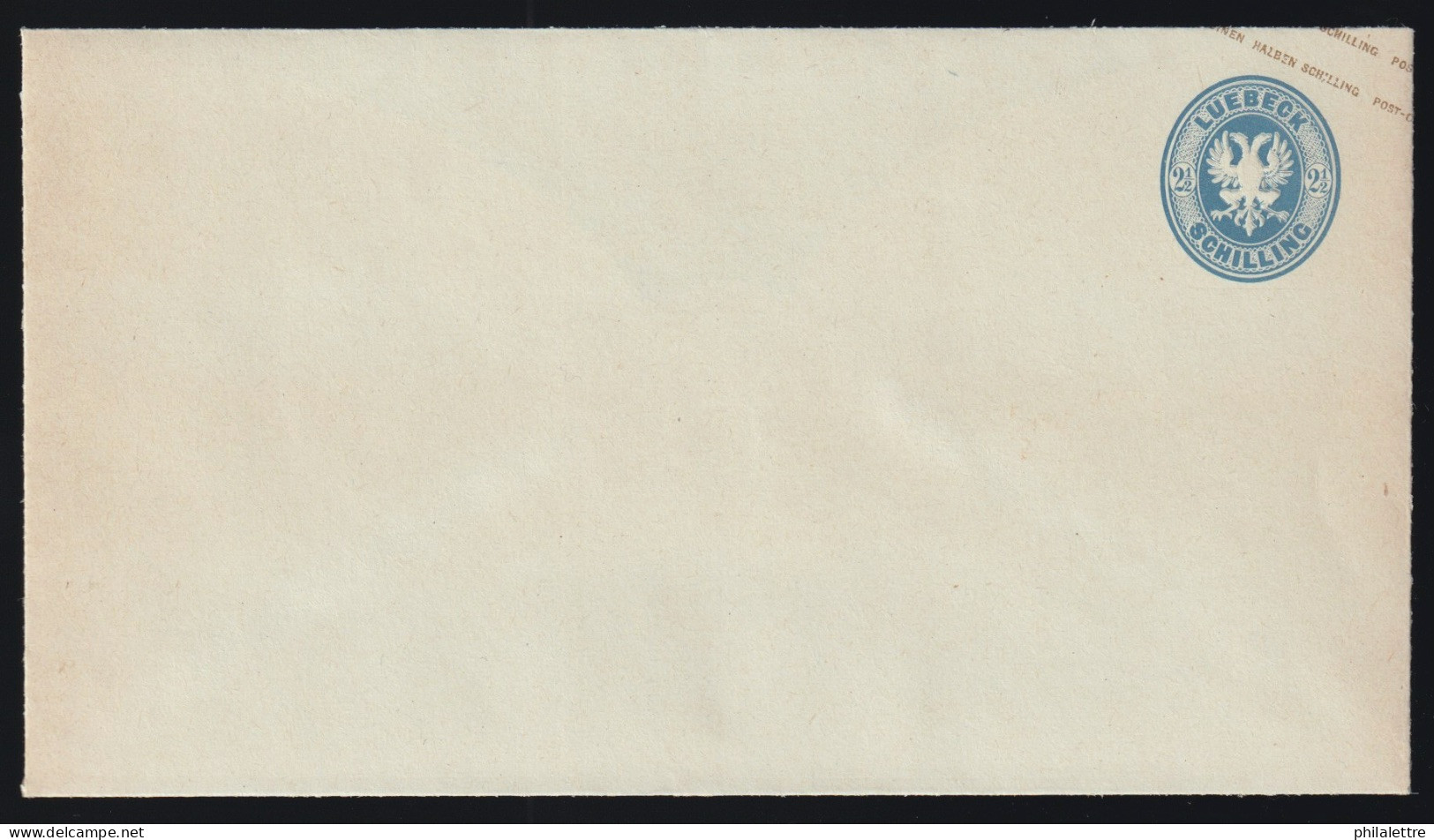 ALLEMAGNE / LÜBECK - 2-1/2s Ultramarine Envelope 1978 NEUDRUCK (Mi.U9 / Überdruck "SCHILLING") - Lubeck